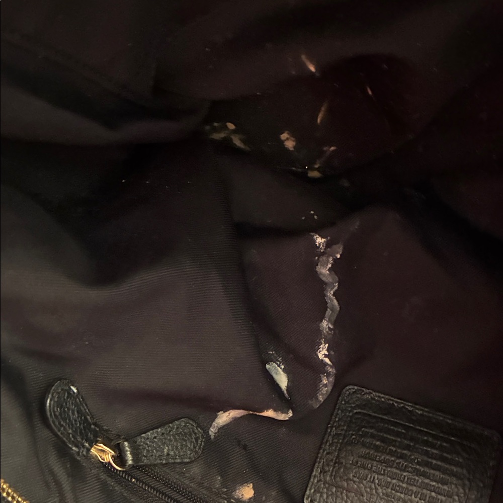 Coach (REHAB Project) Black Tote with Gold Accents READ FULL Description - Picture 13 of 13